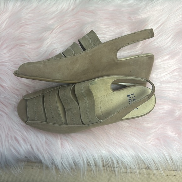 Stuart Weitzman Women's Khaki comfortable wedges - Picture 2 of 4